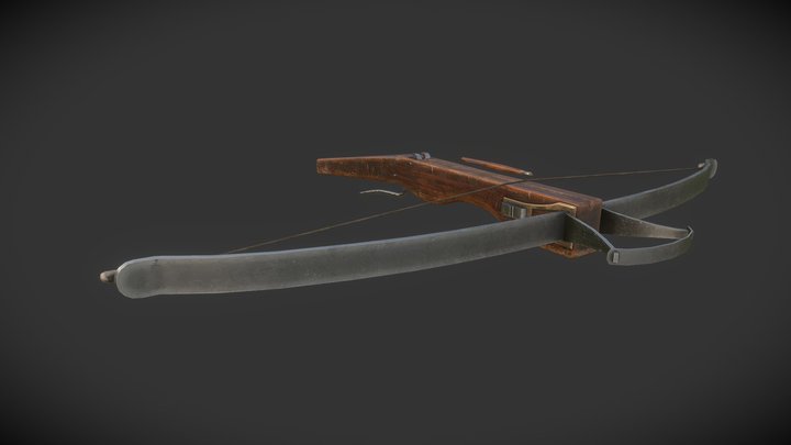 Medieval Crossbow and bolt 3D Model