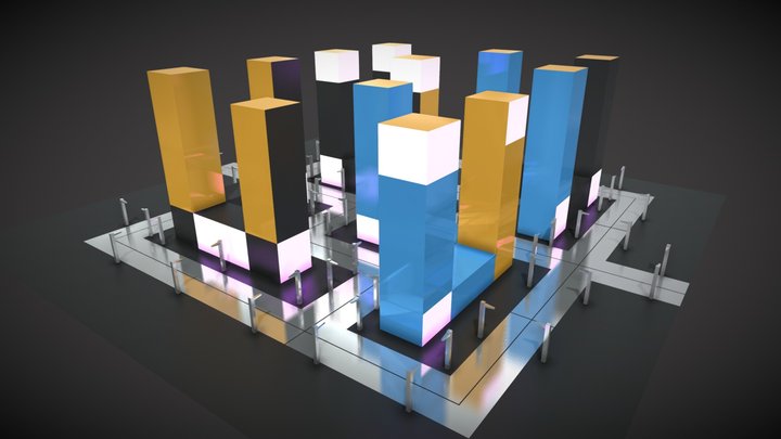 Mini CITY COMPLETE NEON – Modello 3D gratuito STL