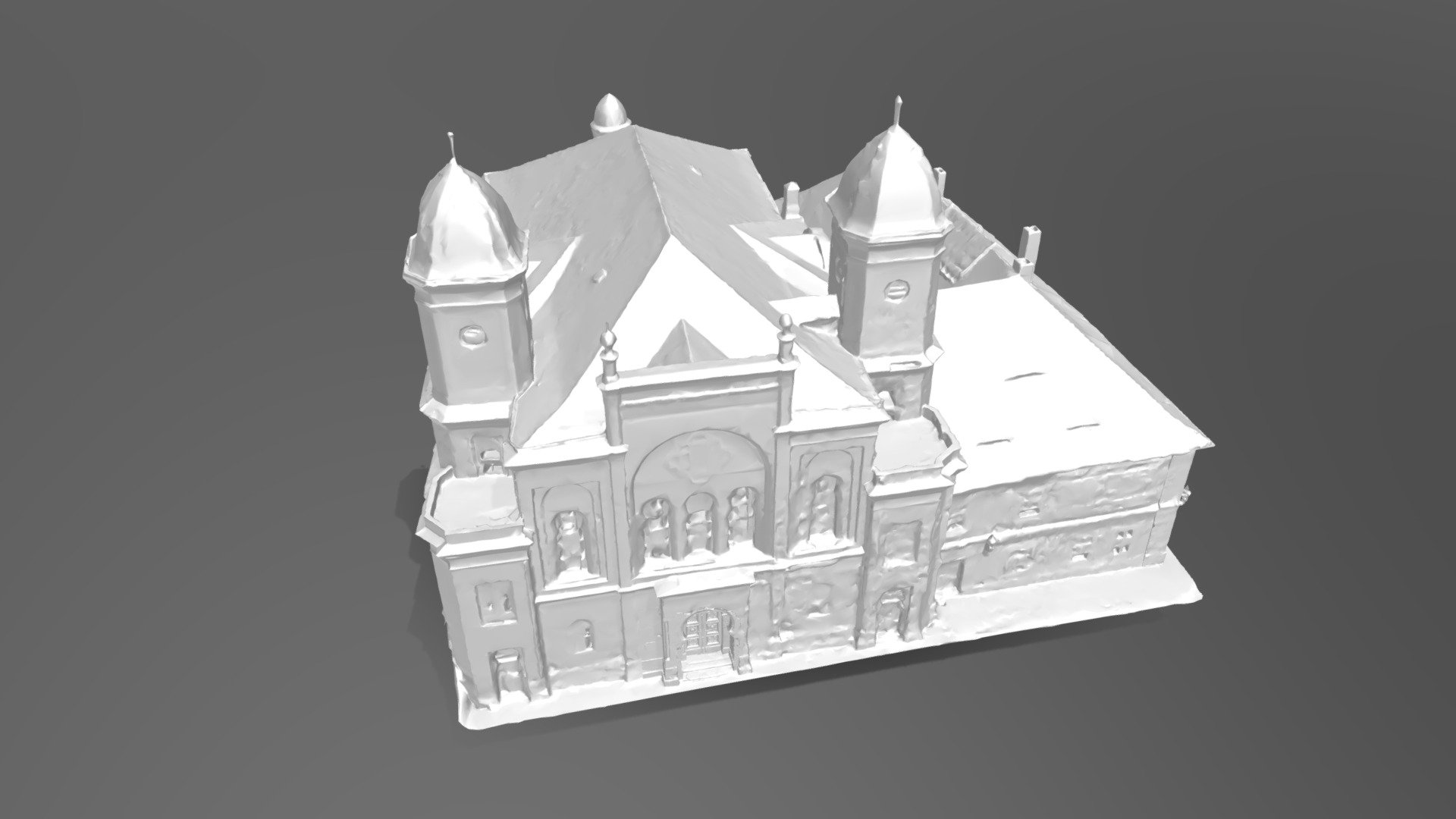 Žatec synagogue exteriror - 3D print preview