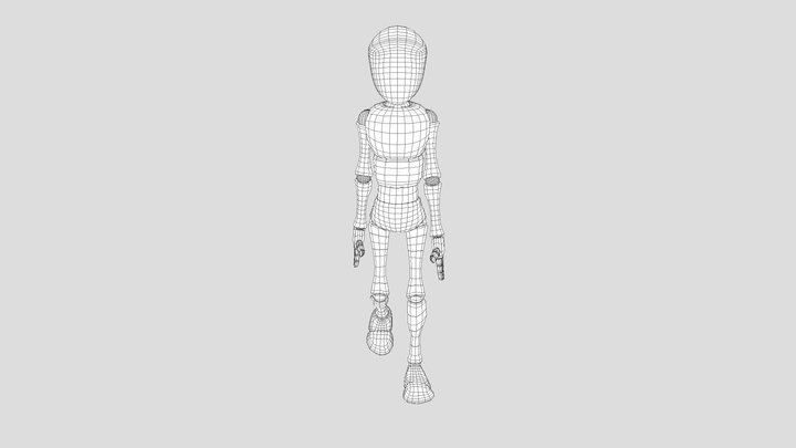 Walk Cycle Animation 3D Model