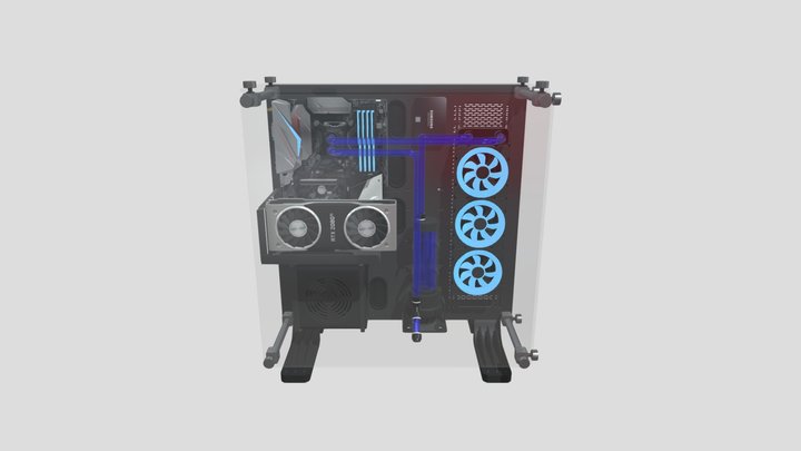 Dream Computer Setup 3D Model