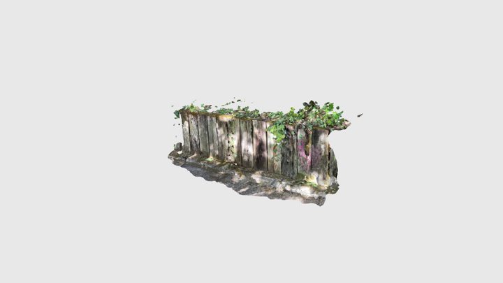 Small Wooden wall 3D Model