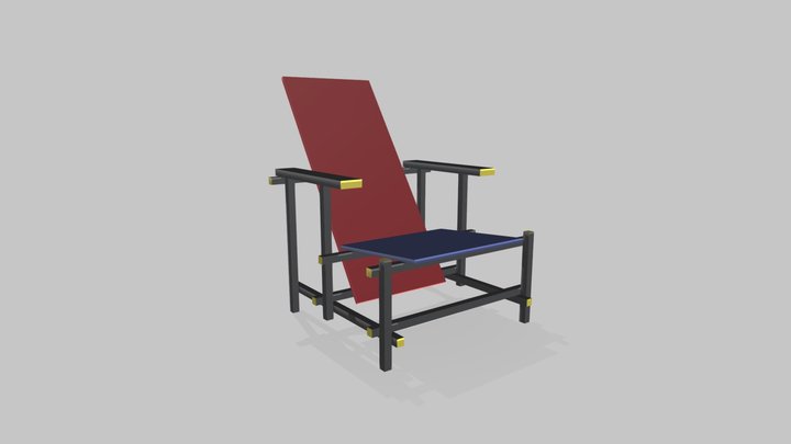 The Red And Blue Chair 3D Model