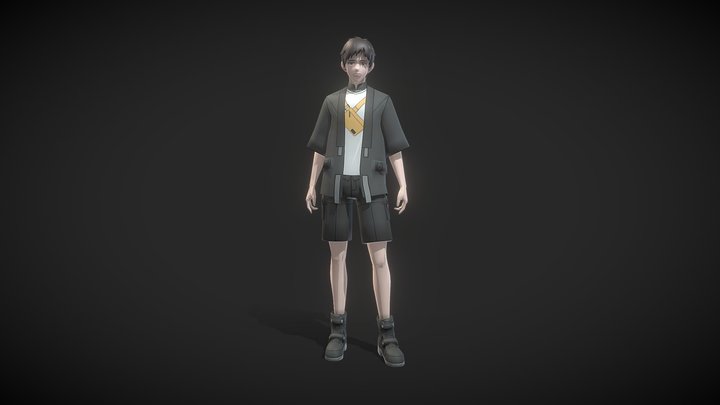 Anime Man 2 3D Model