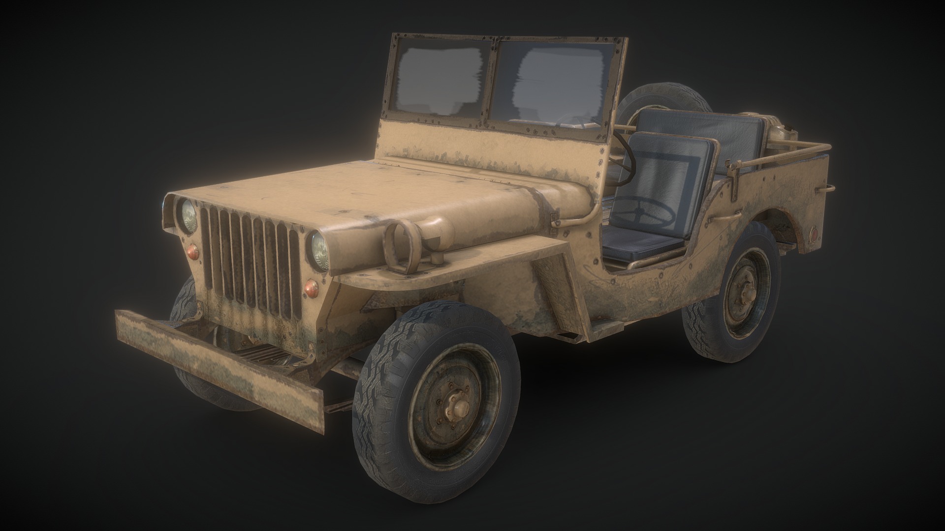 3D model Jeep - This is a 3D model of the Jeep. The 3D model is about a vehicle with a large wheel.