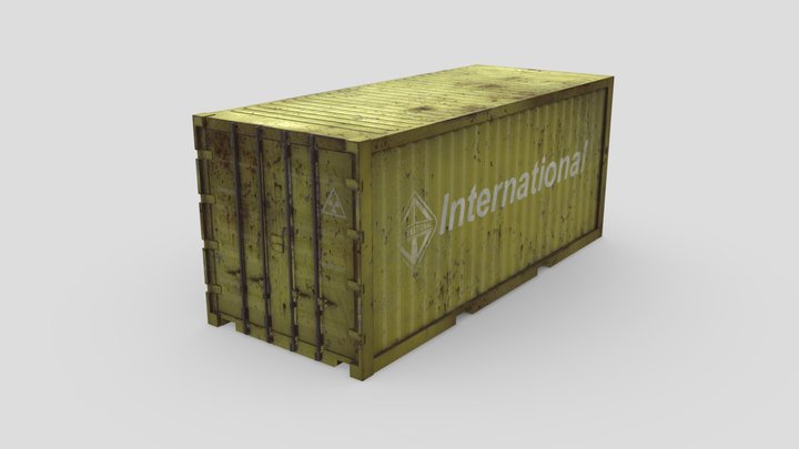 Container Mid-Poly | Painted 3D Model