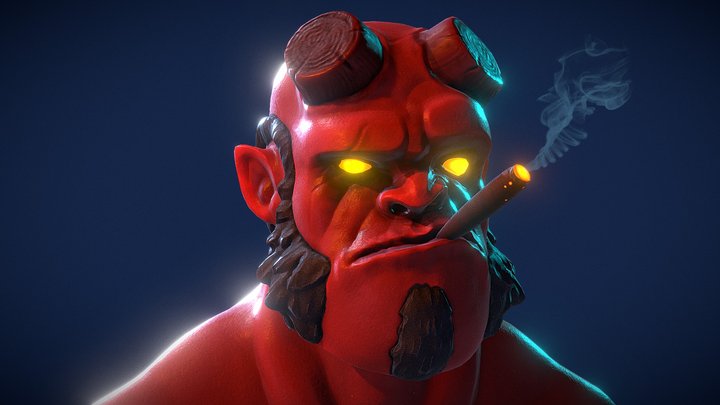 Hellboy Bust 3D Model