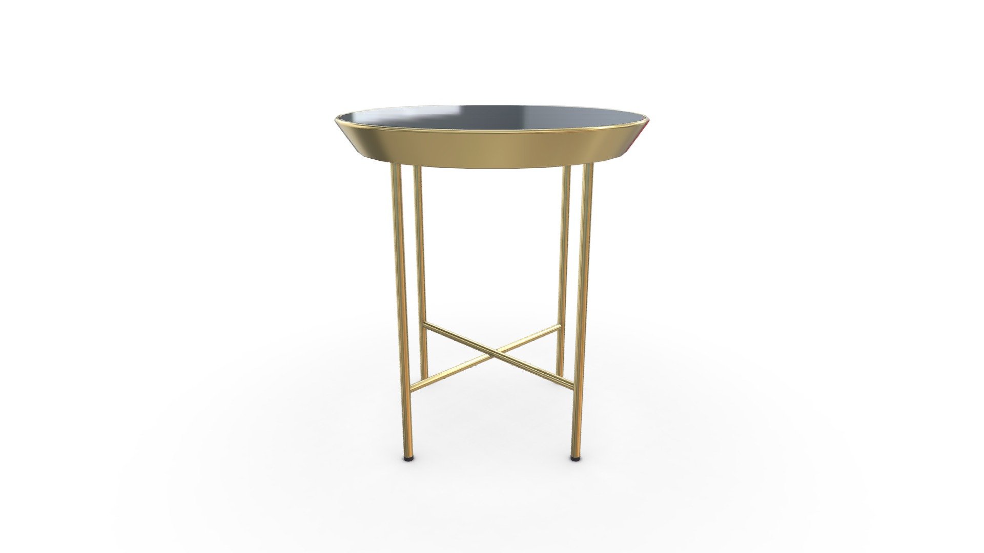 TM752_MESA AUXILIAR ISABELLE ESPEJO BASE DORADA — Sketchfab embed 3D viewer