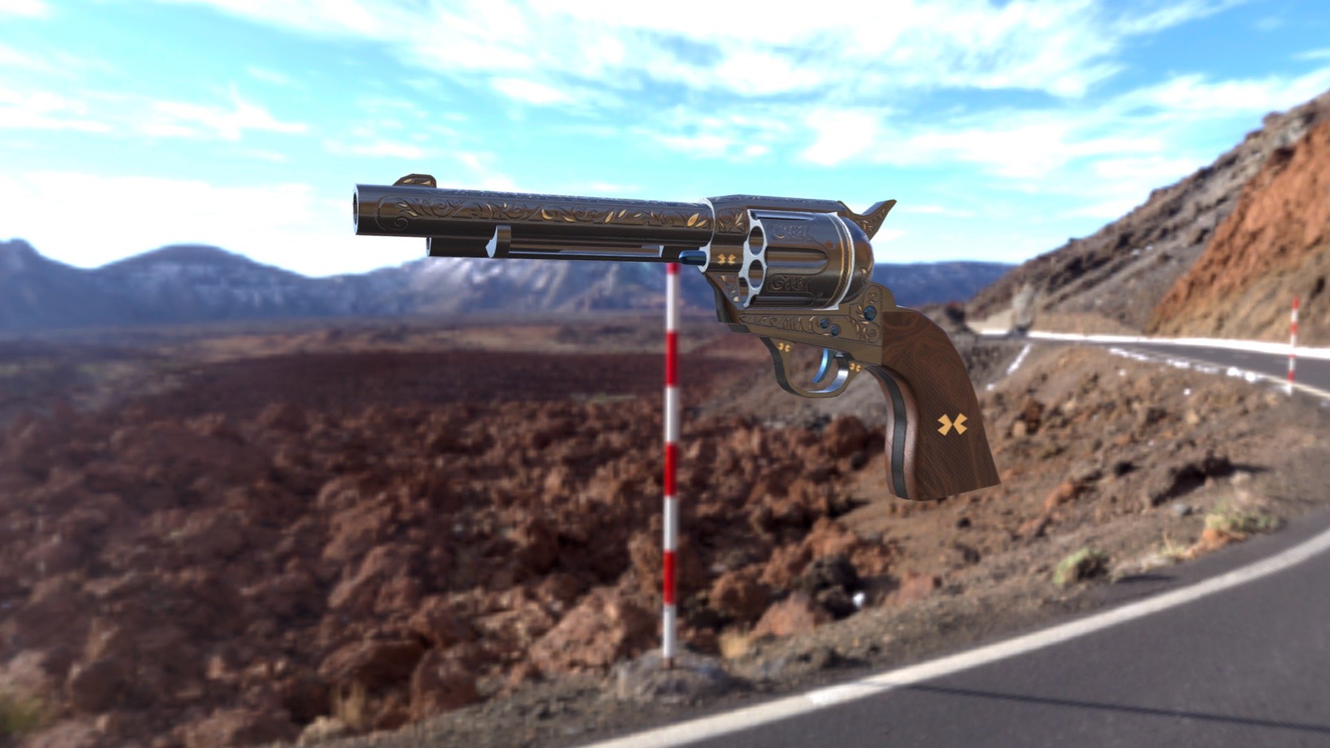 SAA Revolver - Engraved Style