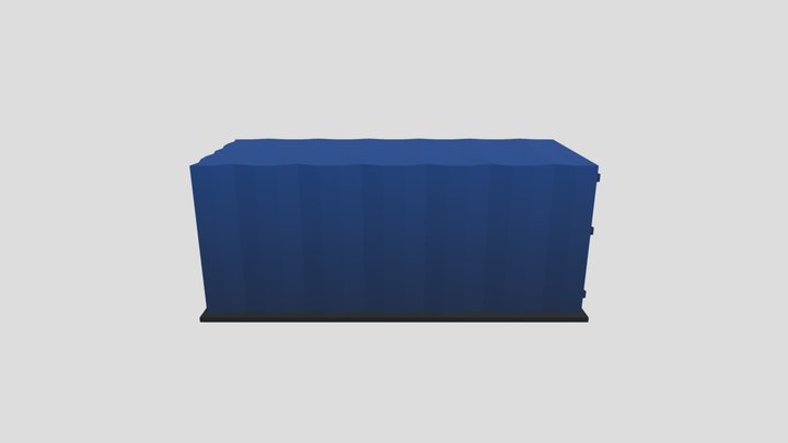 Low-poly shipping container 3D Model