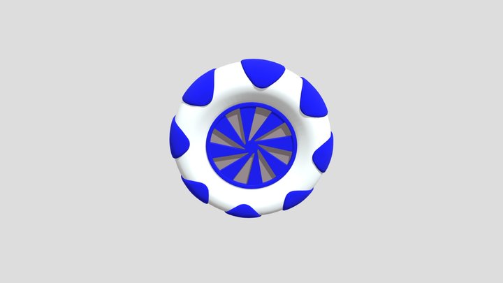 Animated Wheel 3D Model