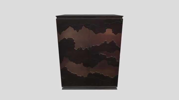 Rusted Topography Cabinet 3D Model