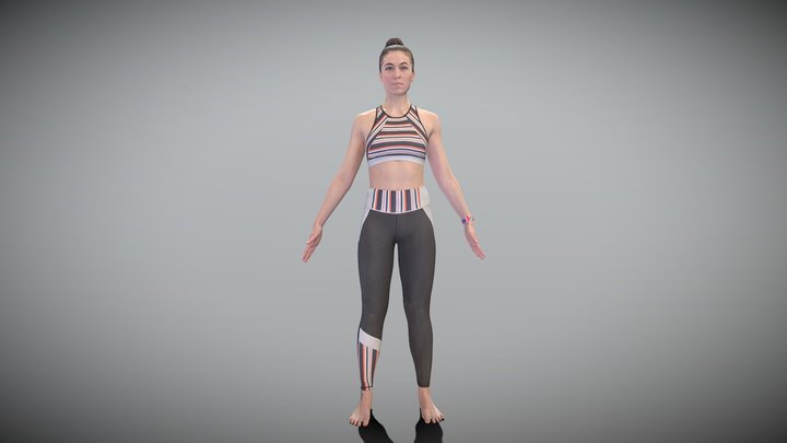 Women Mid-Waisted Leggings 3D model