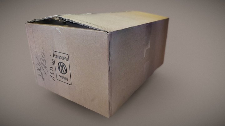 Big Cardboard Box 3D Model