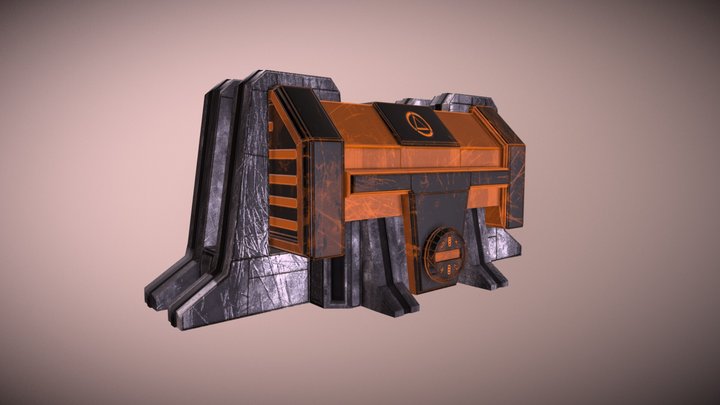 Sci-Fi Treasure Chest 3D Model