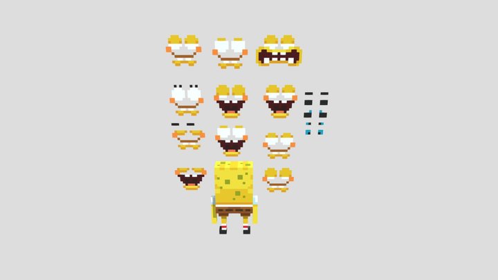 SpongeBob (Minecraft dlc map v3) 3D Model