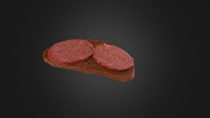 A sausage sandwich 3D Model