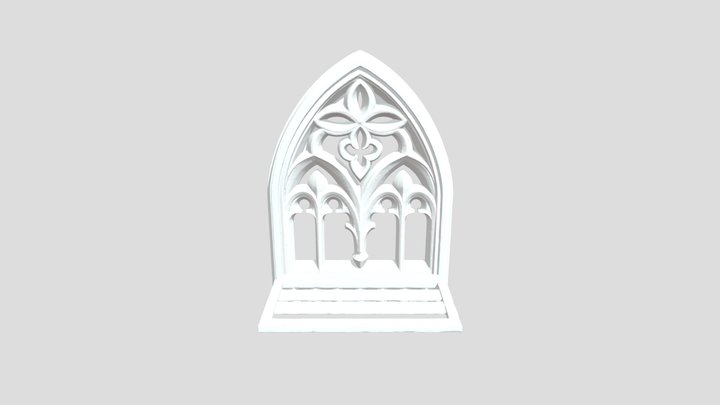 Gothic Arch Shelf 3D Model