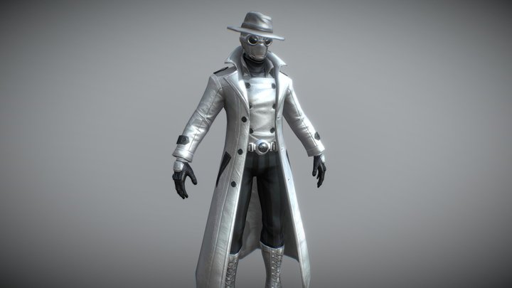 Spider-man Noir White 3D Model