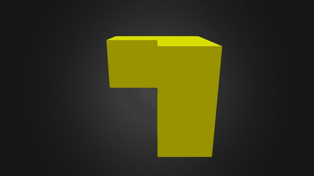 Yellow Puzzle Piece 3D Model