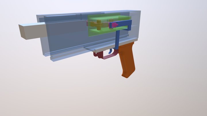 SG-43 semi-auto trigger group with pistol grip 3D Model