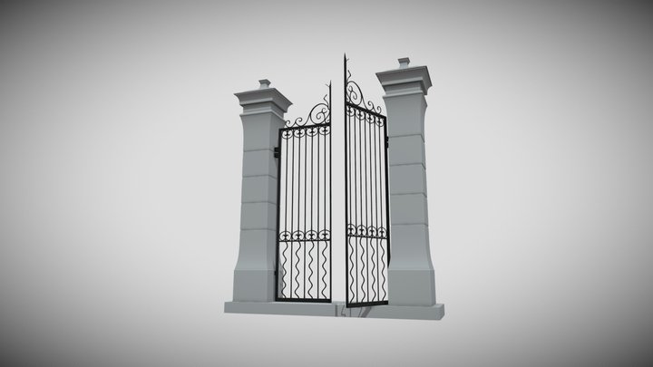 Front Door Of A Mansion2 3D Model