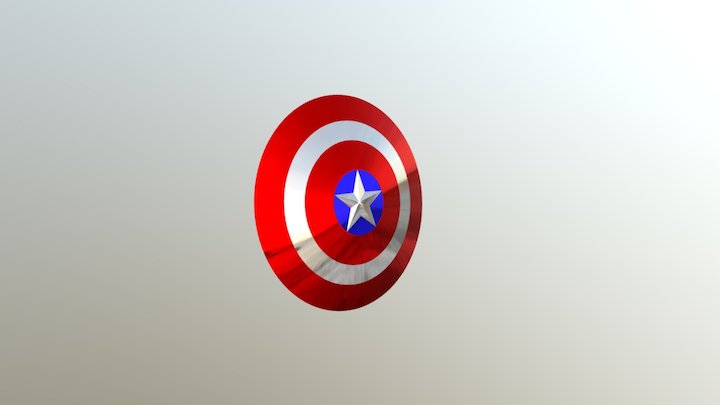 Shield Captain America by Jeroen 3D Model