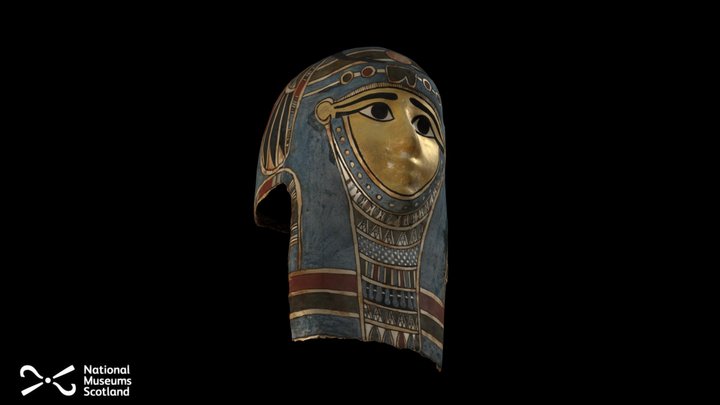 Ptolemaic Egyptian Cartonnage Mask 3D Model