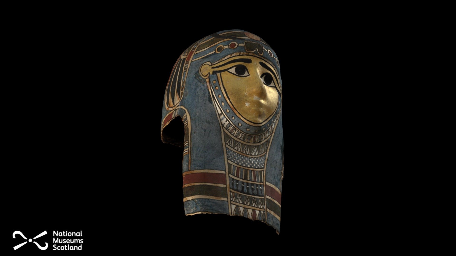 Ptolemaic Egyptian Cartonnage Mask - 3D model by National Museums 