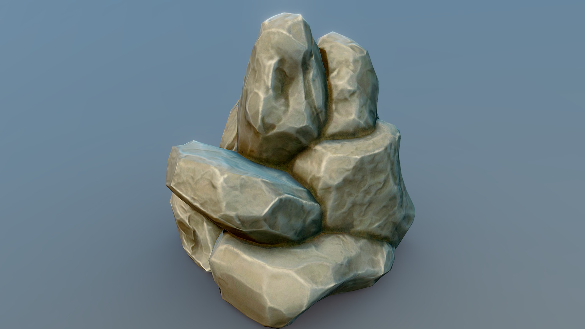 3D model Stylized Rocks 01 – PBR - This is a 3D model of the Stylized Rocks 01 - PBR. The 3D model is about a pile of white rocks.