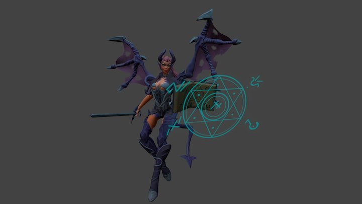 Stylized Succubus 3D Model