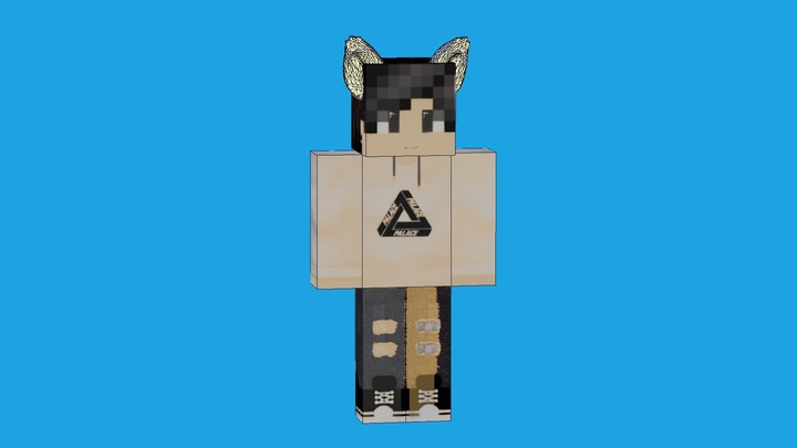 werewolf boy wolf ears and tail 3D Model