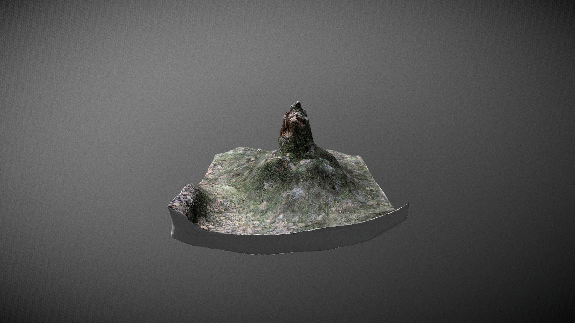 3D model Stump, Scanned in Finland - This is a 3D model of the Stump, Scanned in Finland. The 3D model is about a rock with a statue on top.