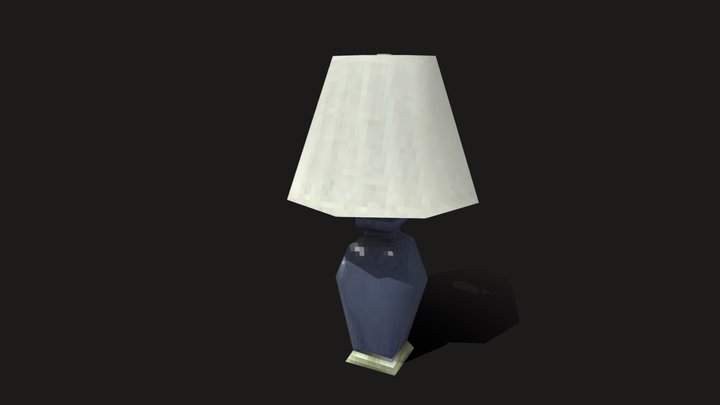 Retro Lowpoly Lamp 3D Model