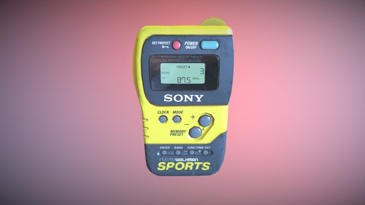 Sony SRFM_70_Sports (Classic FM/AM) 3D Model