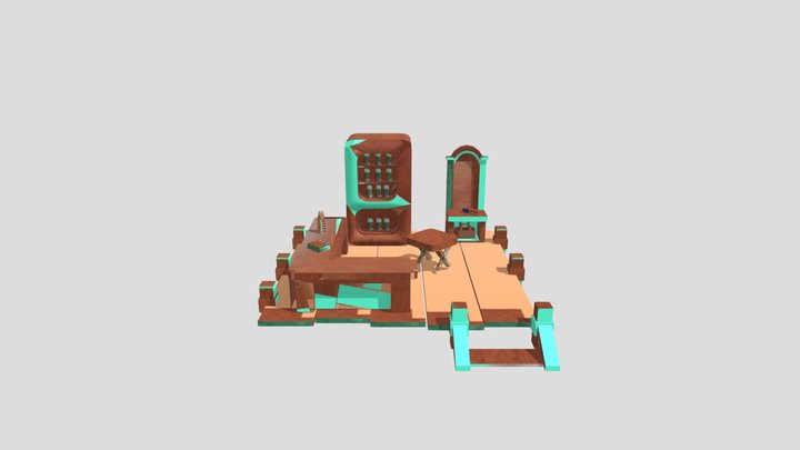 DIORAMA PARA SKETCH 3D Model