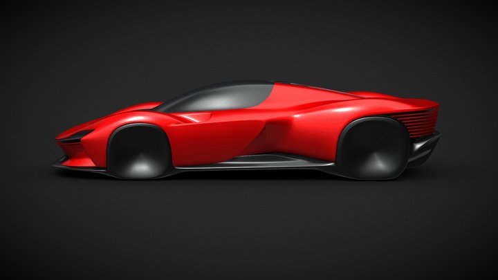 Ferrari Daytona SP3 sculpture model 3D Model