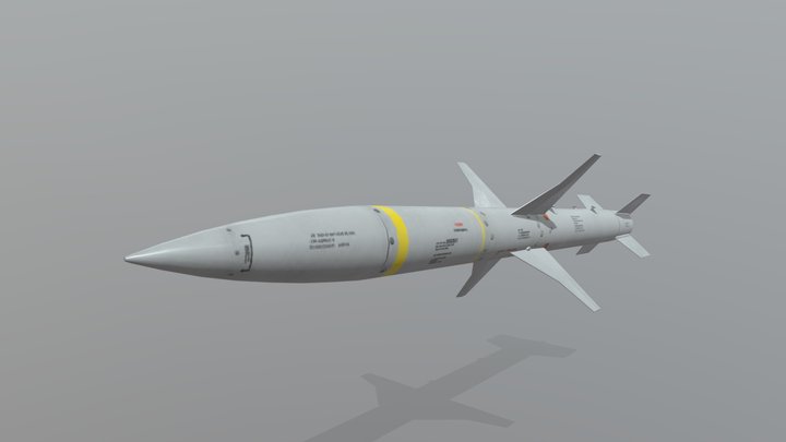 Game Ready Low Poly AGM-88 3D Model