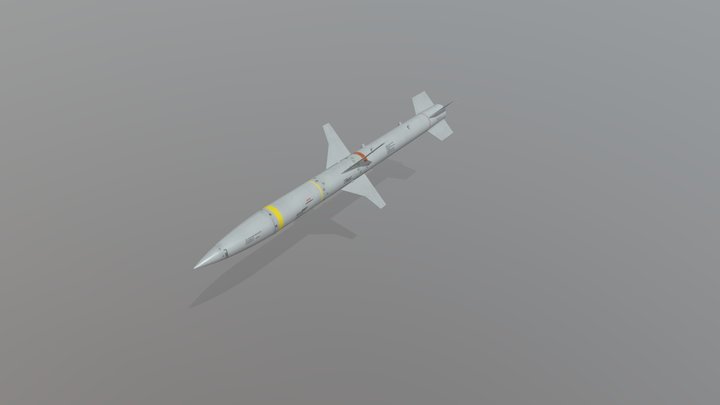 Game Ready Low Poly AGM-88 3D Model