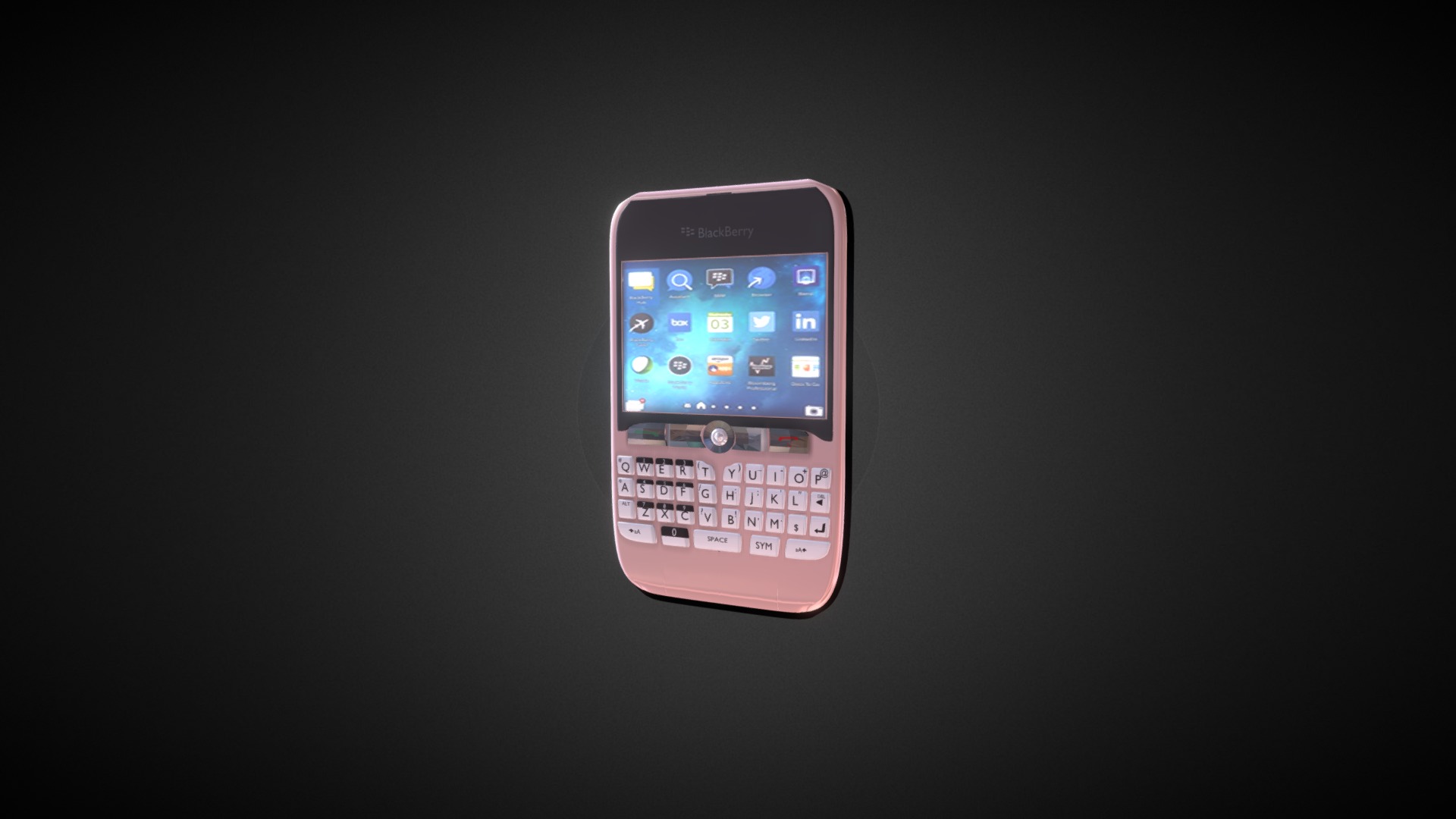 3D model Blackberry - This is a 3D model of the Blackberry. The 3D model is about a cell phone with a screen.