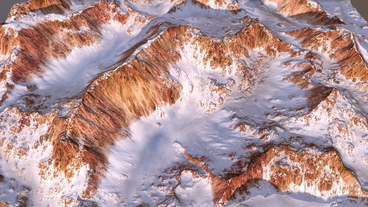 Red Mountain 01 3D Model