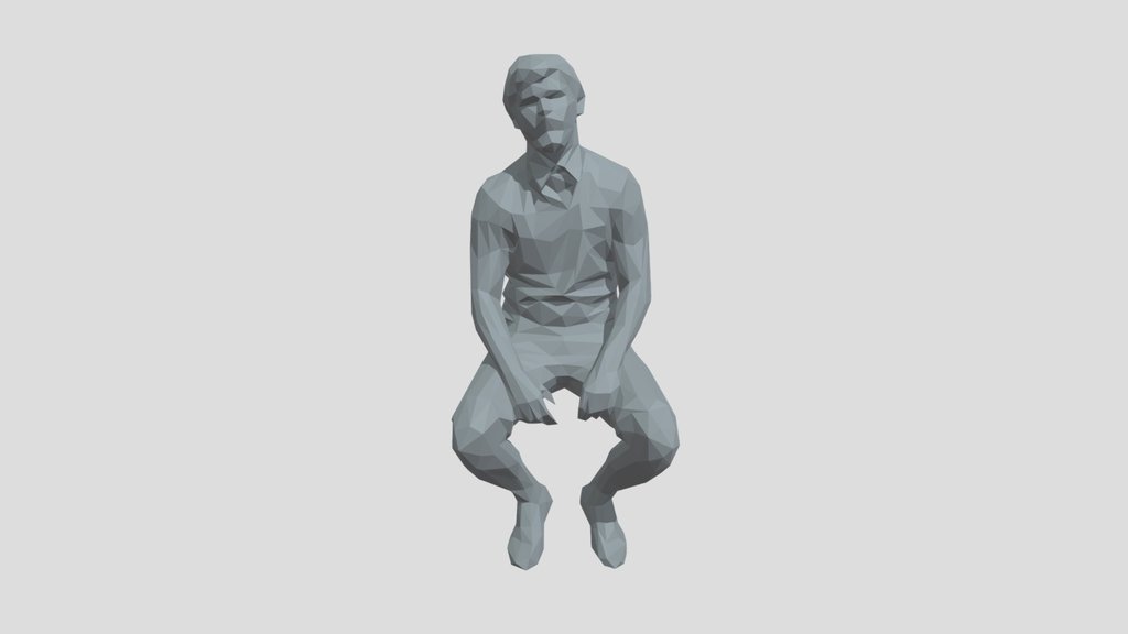 Lowpoly Male Sitting