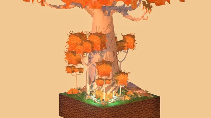 Eversong Woods - World of Warcraft Diorama 3D Model