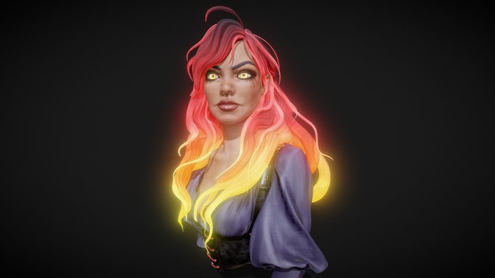 Nefrit - The Fire Genasi 3D Model