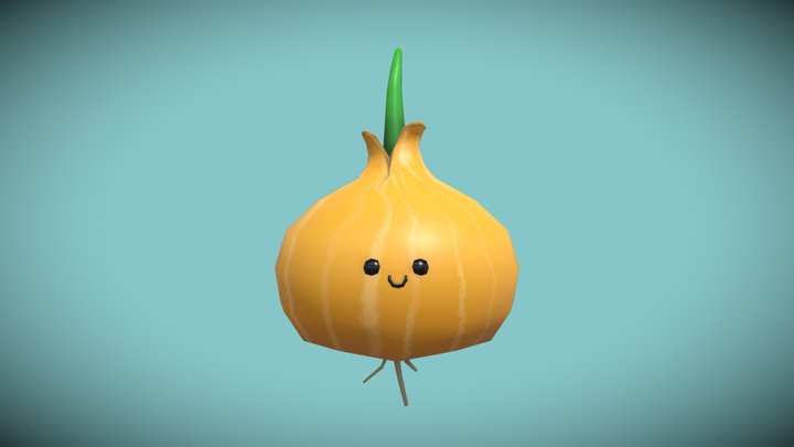 Kawaii Onion 3D Model