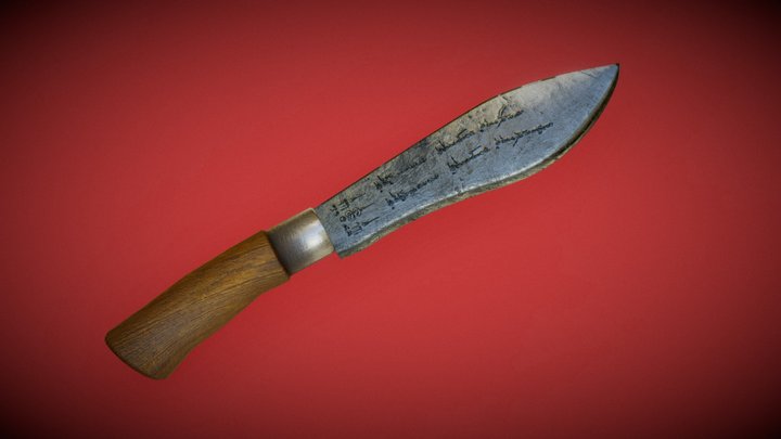 Thai Sacred rune knife 3D Model