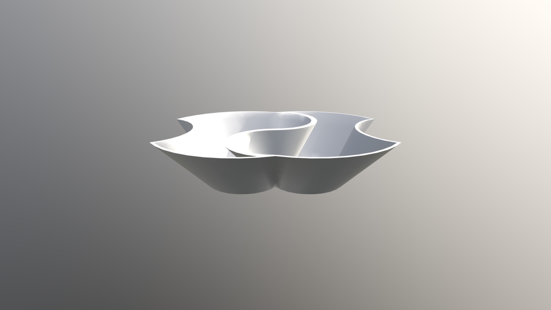 3D model shell seperator bowl - This is a 3D model of the shell seperator bowl. The 3D model is about a white bowl on a white surface.