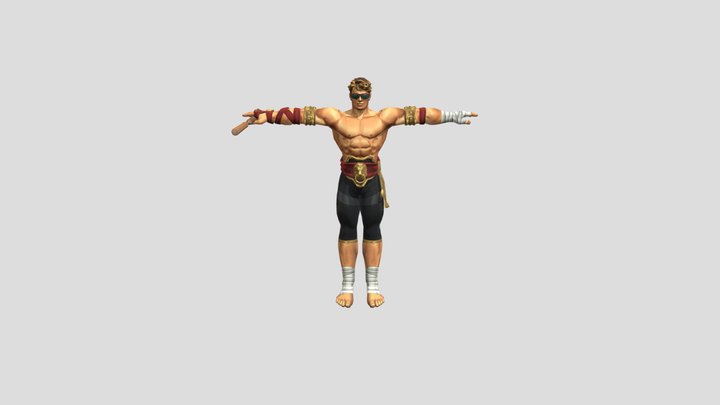 Johnny Cage MKDA Red Vesrion 3D Model