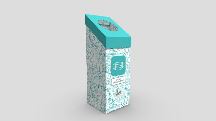 recycling bin 4 3D Model