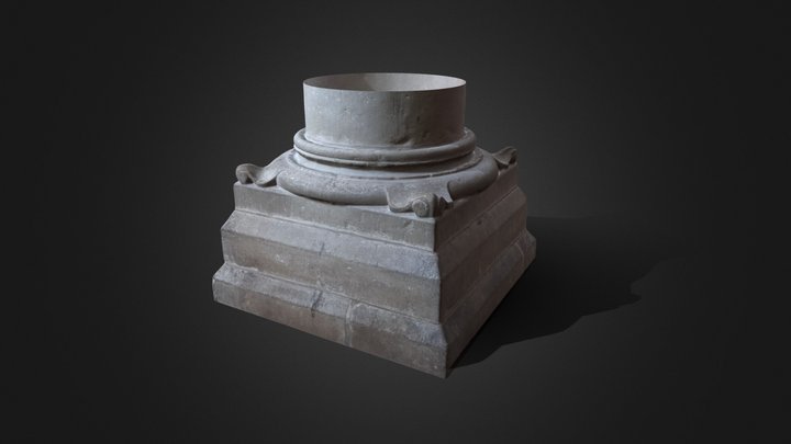 Pedestral with simple ornaments 3D Model